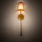 Meyda Lighting Verheven 5" Transparent Gold Over Nickel Wall Sconce With Silver Mica Shade Glass