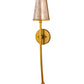 Meyda Lighting Verheven 5" Transparent Gold Over Nickel Wall Sconce With Silver Mica Shade Glass
