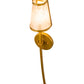 Meyda Lighting Verheven 5" Transparent Gold Over Nickel Wall Sconce With Silver Mica Shade Glass