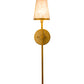 Meyda Lighting Verheven 5" Transparent Gold Over Nickel Wall Sconce With Silver Mica Shade Glass