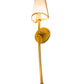 Meyda Lighting Verheven 5" Transparent Gold Over Nickel Wall Sconce With Silver Mica Shade Glass