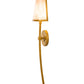 Meyda Lighting Verheven 5" Transparent Gold Over Nickel Wall Sconce With Silver Mica Shade Glass