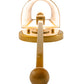 Meyda Lighting Verheven 5" Transparent Gold Over Nickel Wall Sconce With Silver Mica Shade Glass