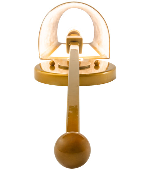 Meyda Lighting Verheven 5" Transparent Gold Over Nickel Wall Sconce With Silver Mica Shade Glass