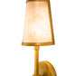 Meyda Lighting Verheven 5" Transparent Gold Over Nickel Wall Sconce With Silver Mica Shade Glass