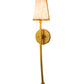 Meyda Lighting Verheven 5" Transparent Gold Over Nickel Wall Sconce With Silver Mica Shade Glass