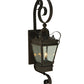 Meyda Lighting Verona 12" 3-Light Gilded Tobacco Lantern Wall Sconce With Clear Seeded Shade Glass