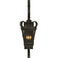 Meyda Lighting Verona 12" 3-Light Gilded Tobacco Lantern Wall Sconce With Clear Seeded Shade Glass