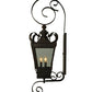Meyda Lighting Verona 12" 3-Light Gilded Tobacco Lantern Wall Sconce With Clear Seeded Shade Glass
