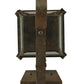 Meyda Lighting Verona 12" 3-Light Gilded Tobacco Lantern Wall Sconce With Clear Seeded Shade Glass