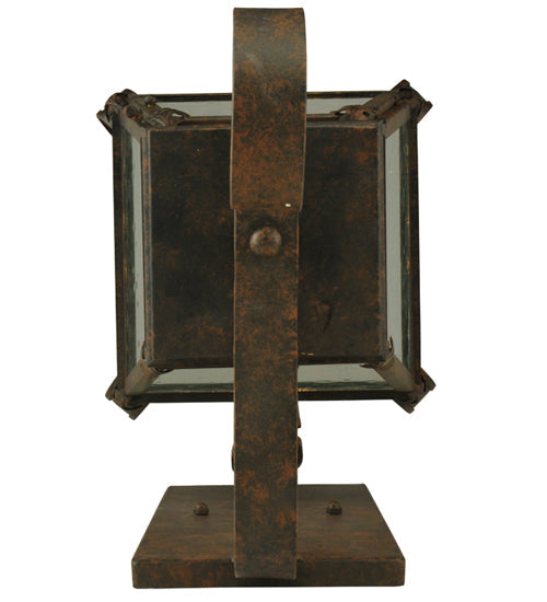 Meyda Lighting Verona 12" 3-Light Gilded Tobacco Lantern Wall Sconce With Clear Seeded Shade Glass