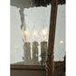 Meyda Lighting Verona 17" 3-Light Gilded Tobacco Post Mount Light With Clear Seeded Shade Glass