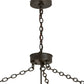 Meyda Lighting Vesuvius 62" 12-Light Timeless Bronze Inverted Pendant Light With Red Maduro Idalight Shade Glass