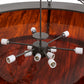 Meyda Lighting Vesuvius 62" 12-Light Timeless Bronze Inverted Pendant Light With Red Maduro Idalight Shade Glass