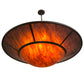 Meyda Lighting Vesuvius 62" 12-Light Timeless Bronze Inverted Pendant Light With Red Maduro Idalight Shade Glass