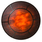 Meyda Lighting Vesuvius 62" 12-Light Timeless Bronze Inverted Pendant Light With Red Maduro Idalight Shade Glass