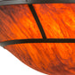 Meyda Lighting Vesuvius 62" 12-Light Timeless Bronze Inverted Pendant Light With Red Maduro Idalight Shade Glass