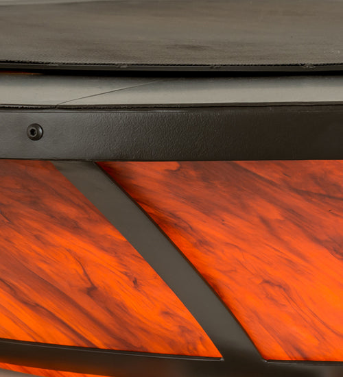 Meyda Lighting Vesuvius 62" 12-Light Timeless Bronze Inverted Pendant Light With Red Maduro Idalight Shade Glass