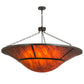 Meyda Lighting Vesuvius 62" 12-Light Timeless Bronze Inverted Pendant Light With Red Maduro Idalight Shade Glass