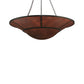 Meyda Lighting Vesuvius 62" 12-Light Timeless Bronze Inverted Pendant Light With Ruby And Amber Shade Glass