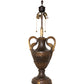 Meyda Lighting Victor Laurel 31" 3-Light Highlighted Mahogany Bronze Urn Table Lamp Base