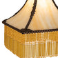 Meyda Lighting Victoria 15" Craftsman Brown & Mahogany Bronze Frame With Beige Art Shade Glass