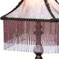 Meyda Lighting Victoria 21" Mahogany Bronze Table Lamp With Pink Shade Glass