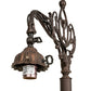 Meyda Lighting Victoria 59" Mahogany Bronze Bridge Arm Floor Lamp With Beige Art Shade Glass