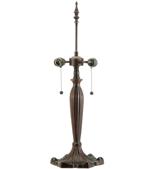 Meyda Lighting Victorian 26" 2-Light Mahogany Bronze Table Lamp Base
