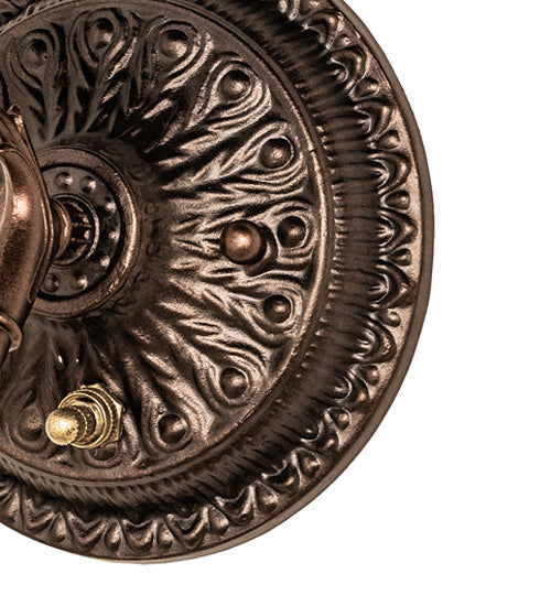 Meyda Lighting Victorian 6" Mahogany Bronze Wall Sconce Hardware