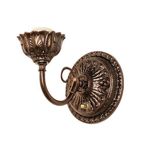 Meyda Lighting Victorian 6" Mahogany Bronze Wall Sconce Hardware