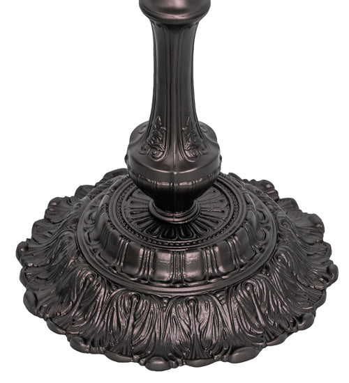 Meyda Lighting Victorian 60" Mahogany Bronze Bridge Arm Floor Lamp With Beige Pleated Textrene Shade