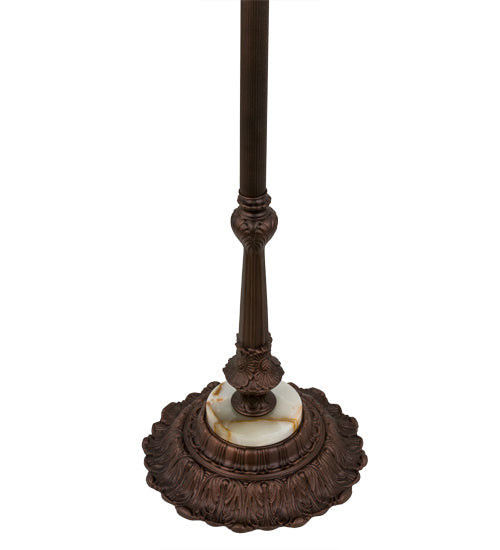 Meyda Lighting Victorian 61" Mahogany Bronze Bridge Arm Floor Lamp Base