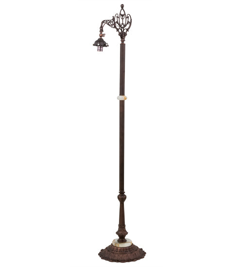 Meyda Lighting Victorian 61" Mahogany Bronze Bridge Arm Floor Lamp Base