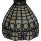 Meyda Lighting Victorian Flourish 6" Pink & Beige Shade Glass