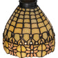 Meyda Lighting Victorian Flourish 6" Pink & Beige Shade Glass