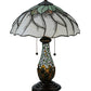 Meyda Lighting Videira Florale 23" 2-Light Mahogany Bronze Table Lamp With Multi-Colored Shade Glass