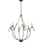Meyda Lighting Vienna 32" 6-Light Corinth Chandelier With White Faux Candlelight