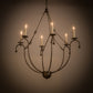 Meyda Lighting Vienna 32" 6-Light Corinth Chandelier With White Faux Candlelight