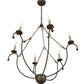 Meyda Lighting Vienna 32" 6-Light Corinth Chandelier With White Faux Candlelight