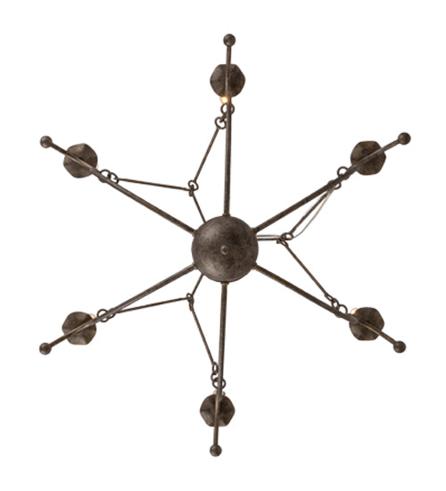 Meyda Lighting Vienna 32" 6-Light Corinth Chandelier With White Faux Candlelight