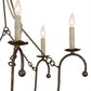 Meyda Lighting Vienna 32" 6-Light Corinth Chandelier With White Faux Candlelight