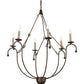 Meyda Lighting Vienna 32" 6-Light Corinth Chandelier With White Faux Candlelight
