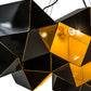Meyda Lighting Vierzehn 40" 9-Light Black Island Pendant Light With Gold & Black Shade Glass