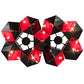 Meyda Lighting Vierzehn 40" 9-Light Black Island Pendant Light With Violet & Black Shade Glass