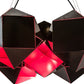 Meyda Lighting Vierzehn 40" 9-Light Black Island Pendant Light With Violet & Black Shade Glass