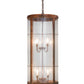 Meyda Lighting Villa 18" 8-Light Vintage Copper Pendant Light With Clear Seeded Shade Glass