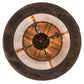Meyda Lighting Villa 18" 8-Light Vintage Copper Pendant Light With Clear Seeded Shade Glass