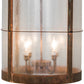 Meyda Lighting Villa 18" 8-Light Vintage Copper Pendant Light With Clear Seeded Shade Glass