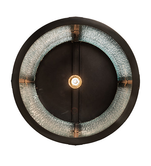 Meyda Lighting Villa 18" Solar Black Pendant Light With Clear Rainy View Shade Glass